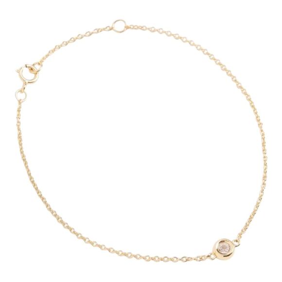 Marrin Costello NIP 14K Gold Plated Sterling Silver White Topaz Soleil Bracelet - Picture 10 of 11